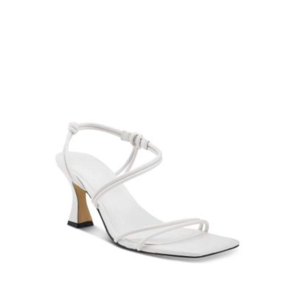MARC FISHER LTD Womens Ivory Davia Flare Slip On Leather Slingback Sandal 8 M